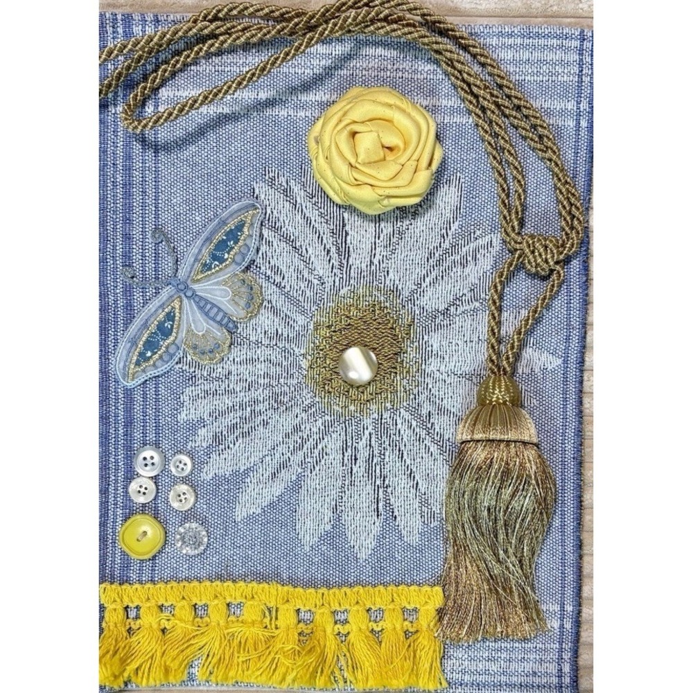 Slow Stitch Junk Journal Kit Craft‎ Sewing Crochet Vintage Fabric Lace #08